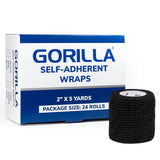 Black Self-Adherent Sensi Wraps (Price Per Box) - GORILLA PLUS Medical Products